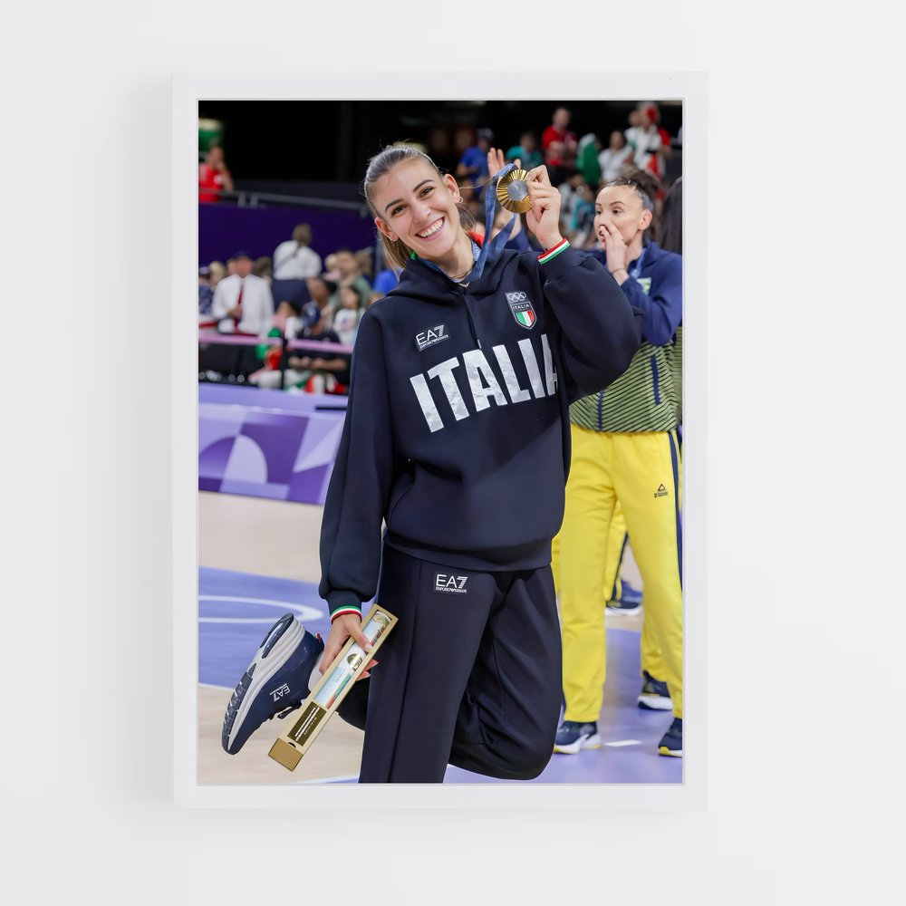 Poster Médaille d'Italie – affiche Volleyball (vue 3)